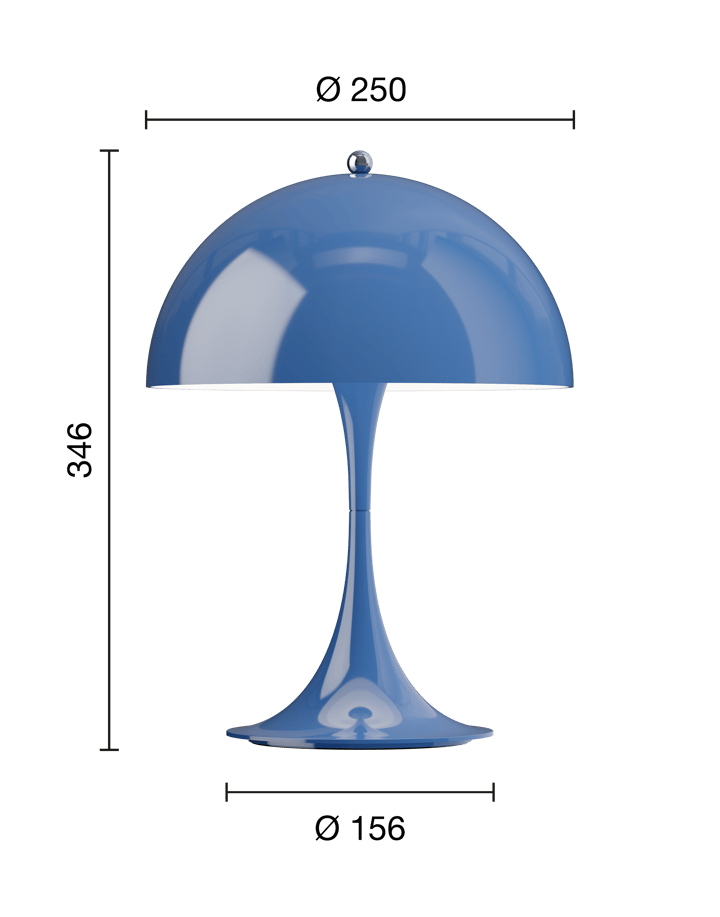 Przenośna lampa stołowa Panthella 250, Opaque indigo blue Louis Poulsen