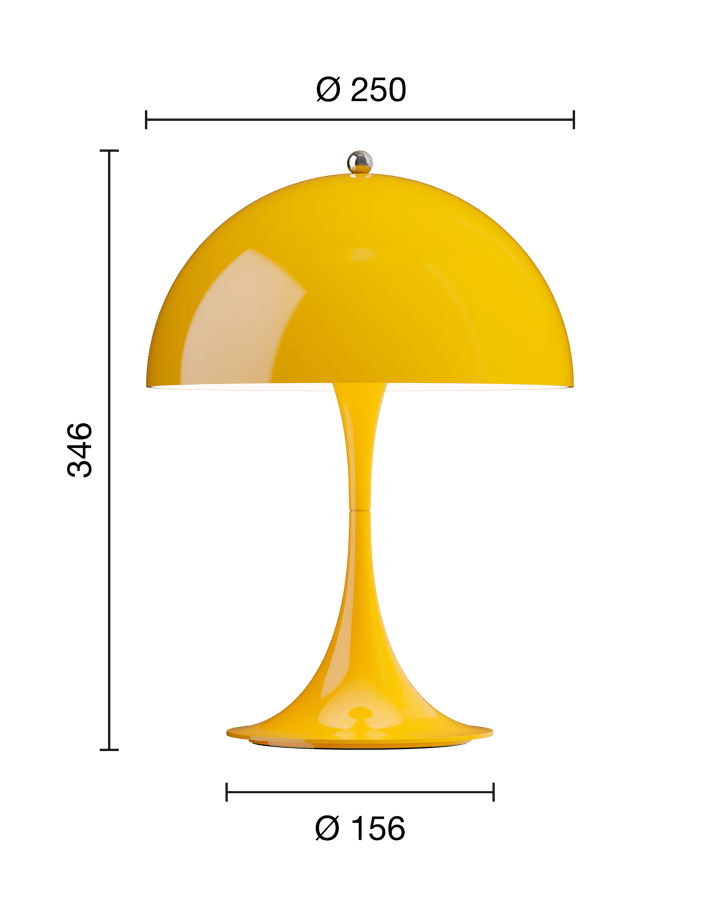 Przenośna lampa stołowa Panthella 250, Opaque yellow Louis Poulsen