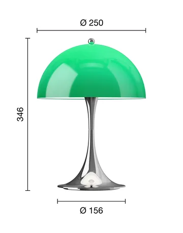Przenośna lampa stołowa Panthella 250 V3 - Original Opal Green - Louis Poulsen