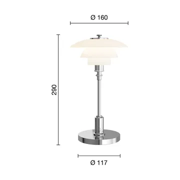 Przenośna lampa stołowa PH 1/1  - Chromowany - Louis Poulsen