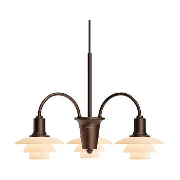 Żyrandol PH 1/1 Chandelier Centenary Edition - Brass-dusty terracotta, 3 ramiona - Louis Poulsen