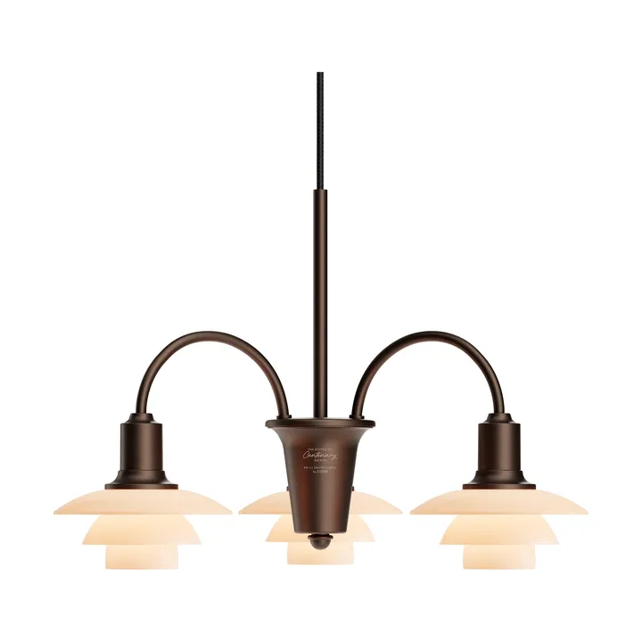 Żyrandol PH 1/1 Chandelier Centenary Edition - Brass-dusty terracotta, 3 ramiona - Louis Poulsen