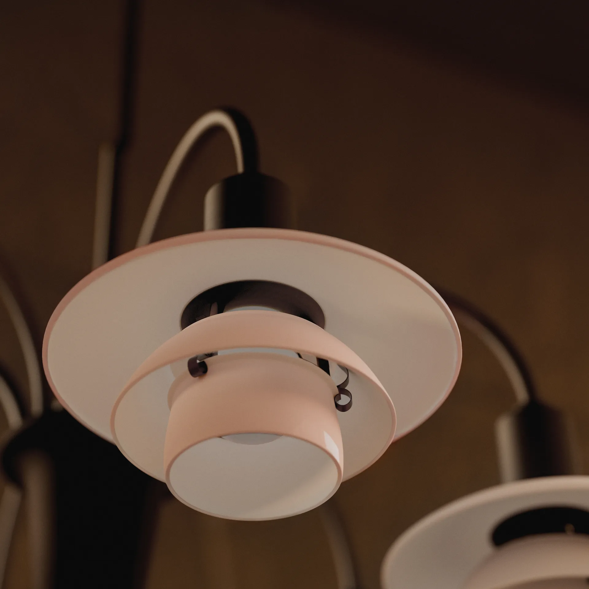 Żyrandol PH 1/1 Chandelier Centenary Edition, Brass-dusty terracotta, 6 ramion Louis Poulsen