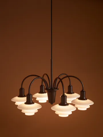 Żyrandol PH 1/1 Chandelier Centenary Edition - Brass-dusty terracotta, 6 ramion - Louis Poulsen