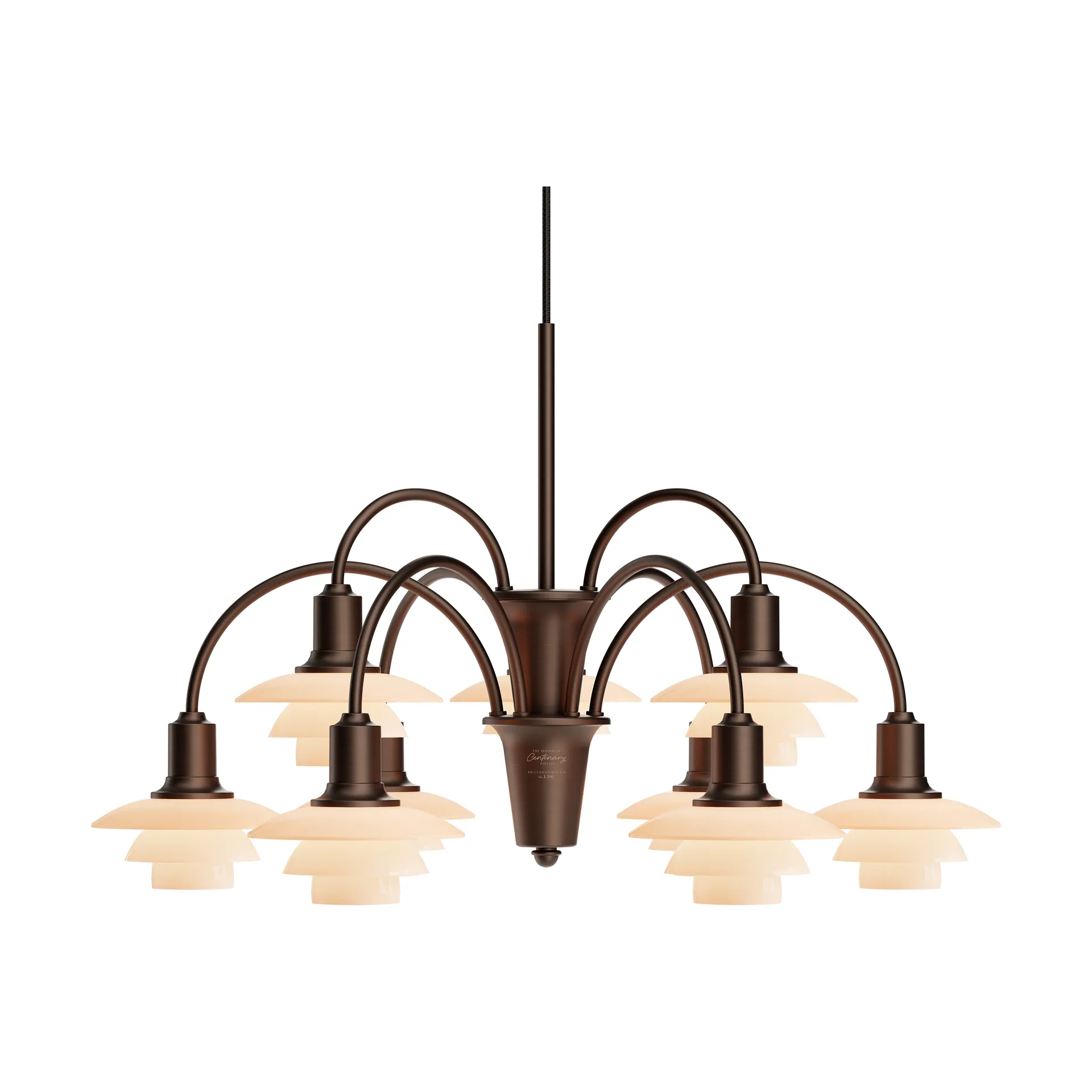 Żyrandol PH 1/1 Chandelier Centenary Edition, Brass-dusty terracotta, 9 ramion Louis Poulsen