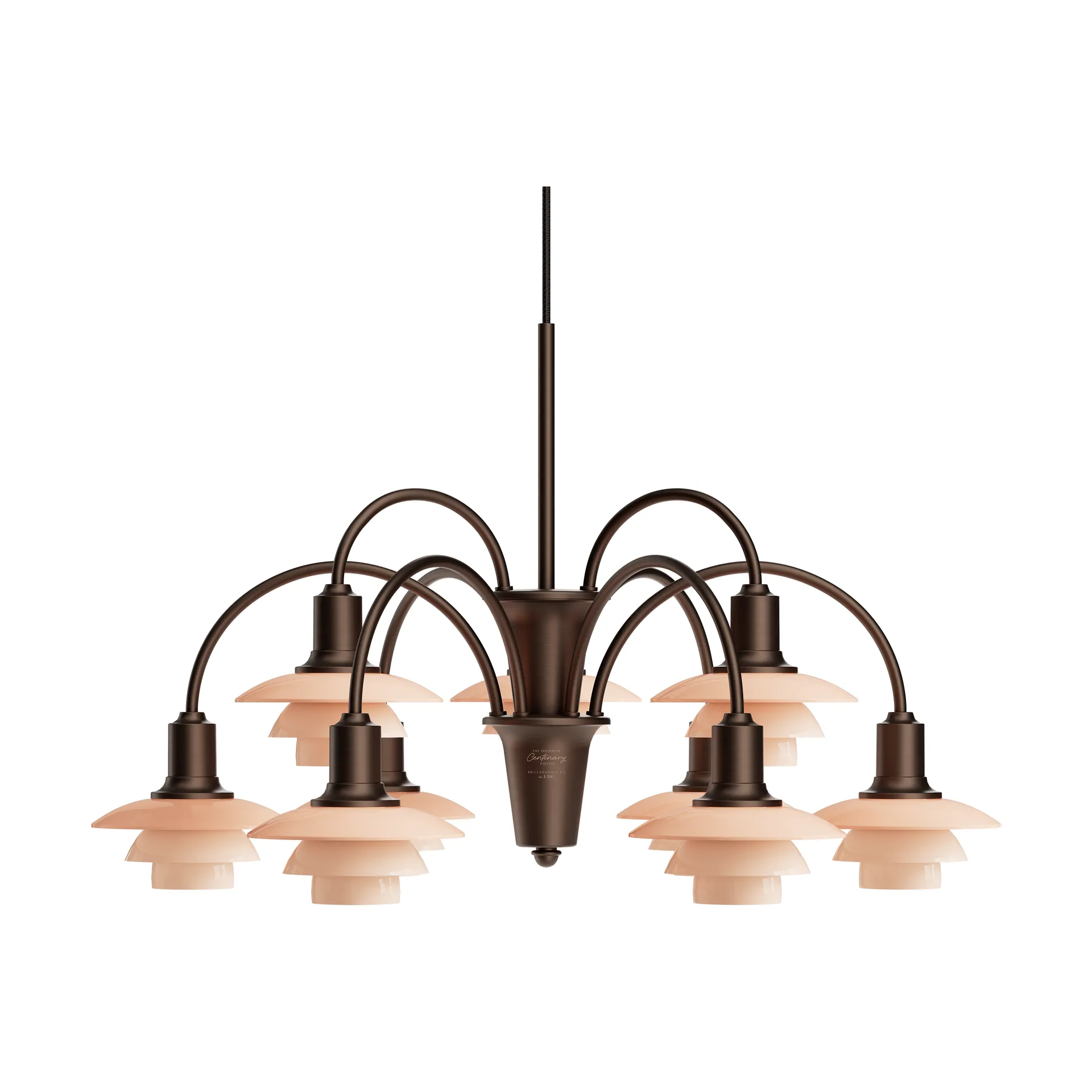Żyrandol PH 1/1 Chandelier Centenary Edition, Brass-dusty terracotta, 9 ramion Louis Poulsen