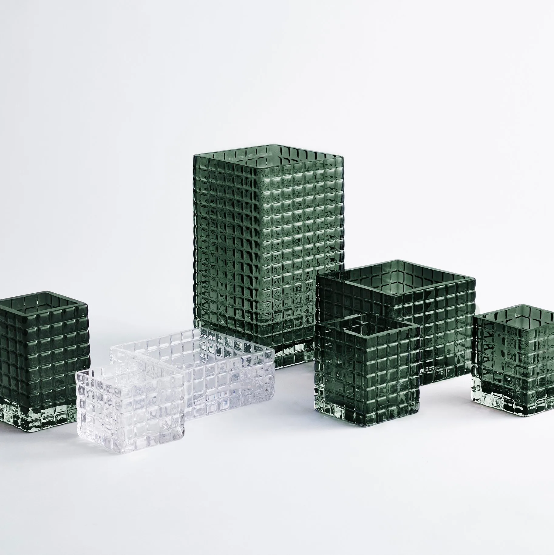 Świecznik City Lights 1, przezroczysty Louise Roe