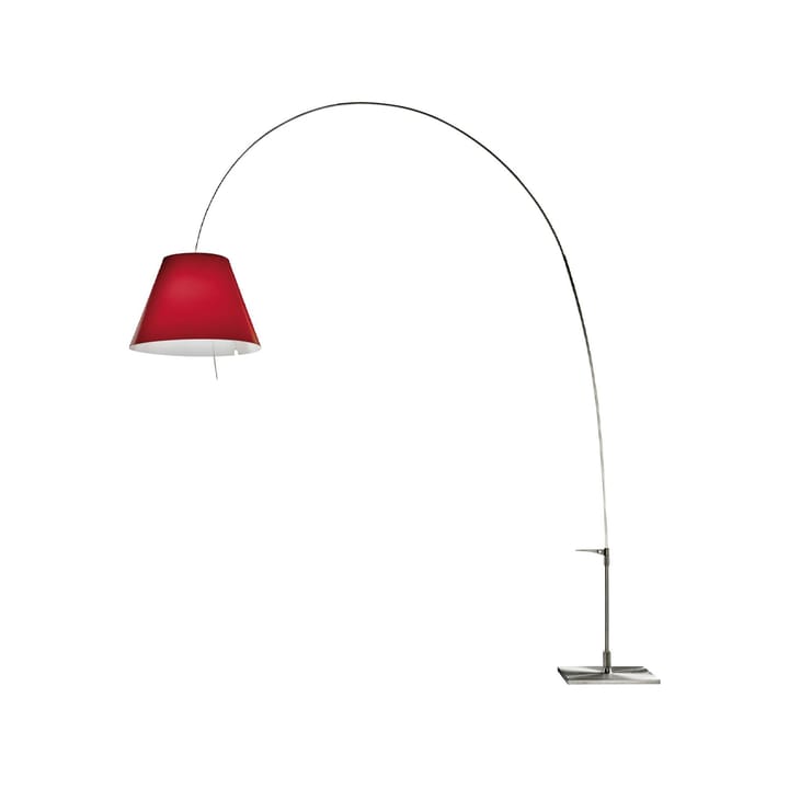 Lady Costanza D13E d lampa podłogowa - czerwony ekran, aluminiowa podstawka - Luceplan