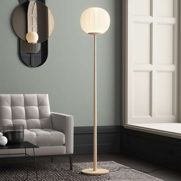 Lita lampa podłogowa - ø30 cm, popielowy stojak - Luceplan