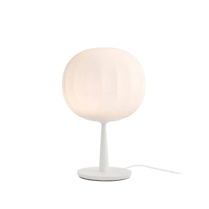 Lita lampa stołowa, ø18 cm, białyt stojak Luceplan