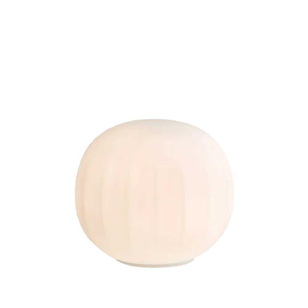 Lita lampa stołowa, ø30 cm, biała baza Luceplan