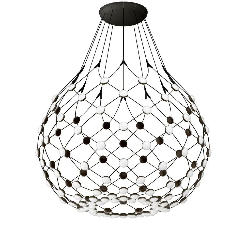 Mesh lampa sufitowa, czarny, large Luceplan