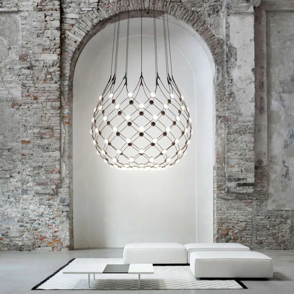 Mesh lampa sufitowa, czarny, large Luceplan