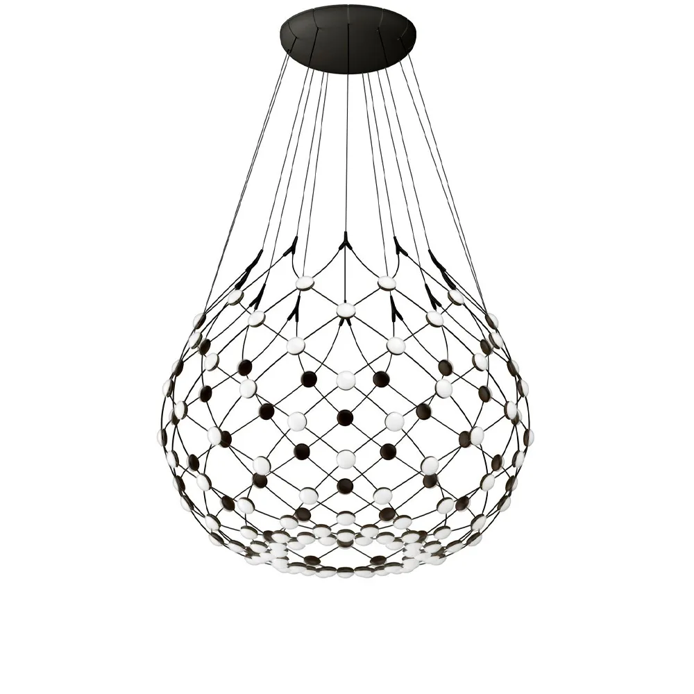 Mesh lampa sufitowa, czarny, medium Luceplan