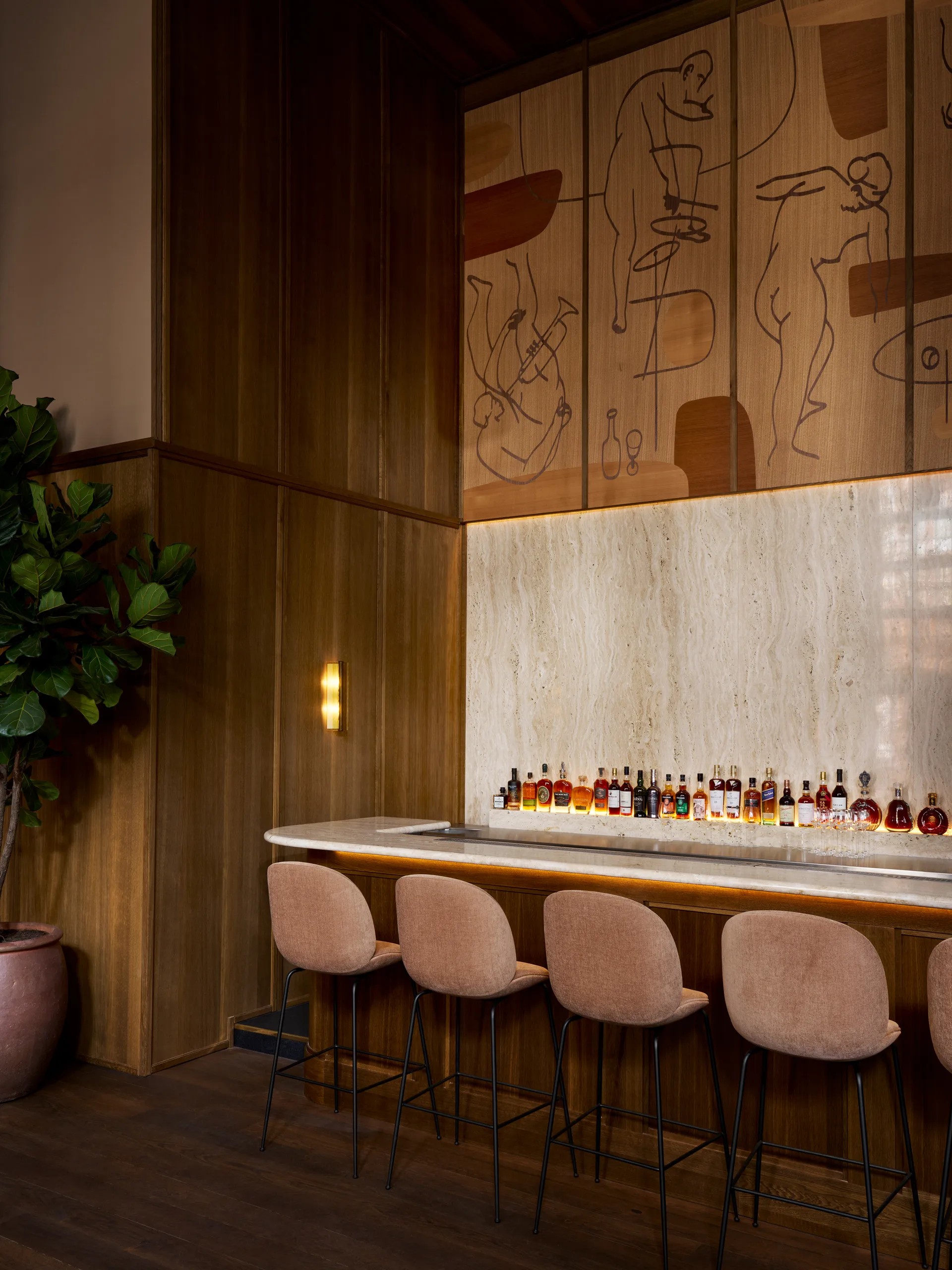 Lampa ścienna Ryff, Brąz LYFA