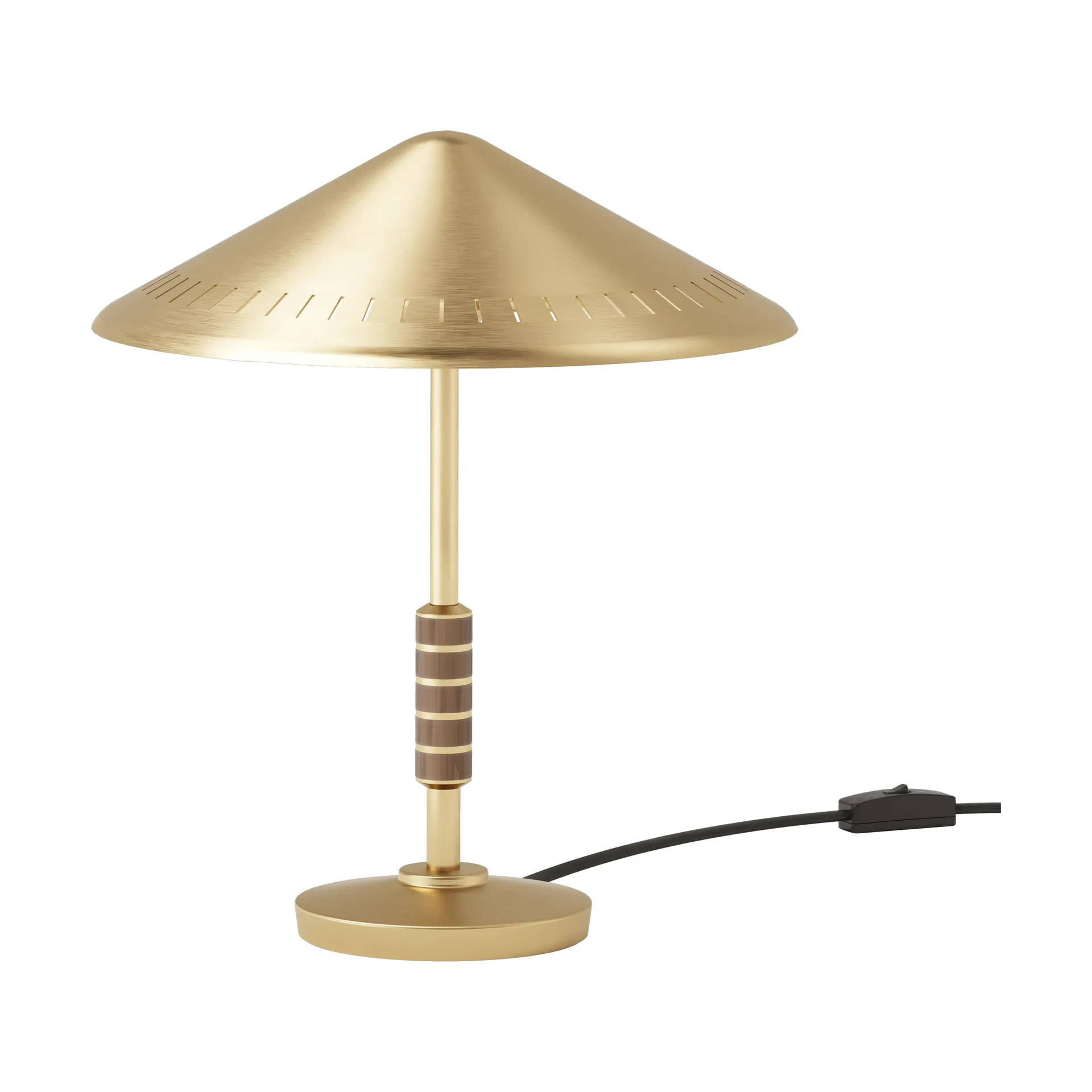 Lampa stołowa Governor 250, Brass-walnut LYFA