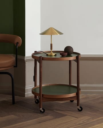 Lampa stołowa Governor 250 - Brass-walnut - LYFA