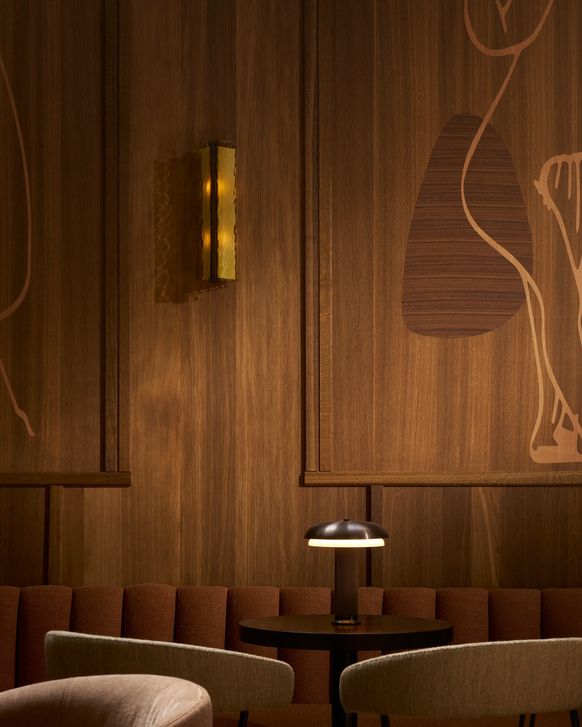 Lampa stołowa przenośna Noote, Brąz LYFA