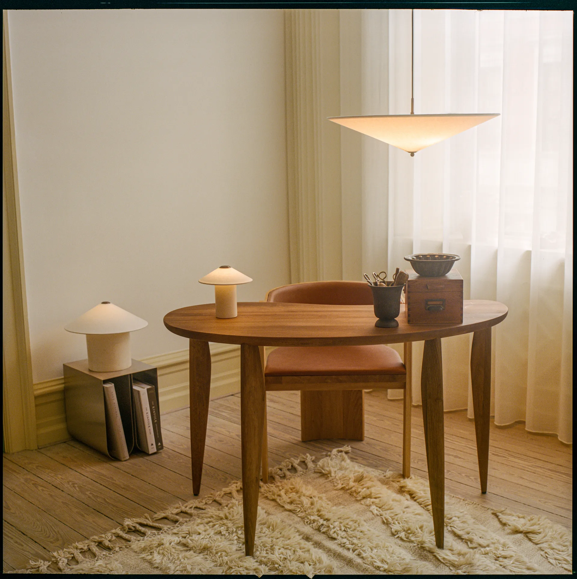 Lampa wisząca Futé 600, Płótno LYFA