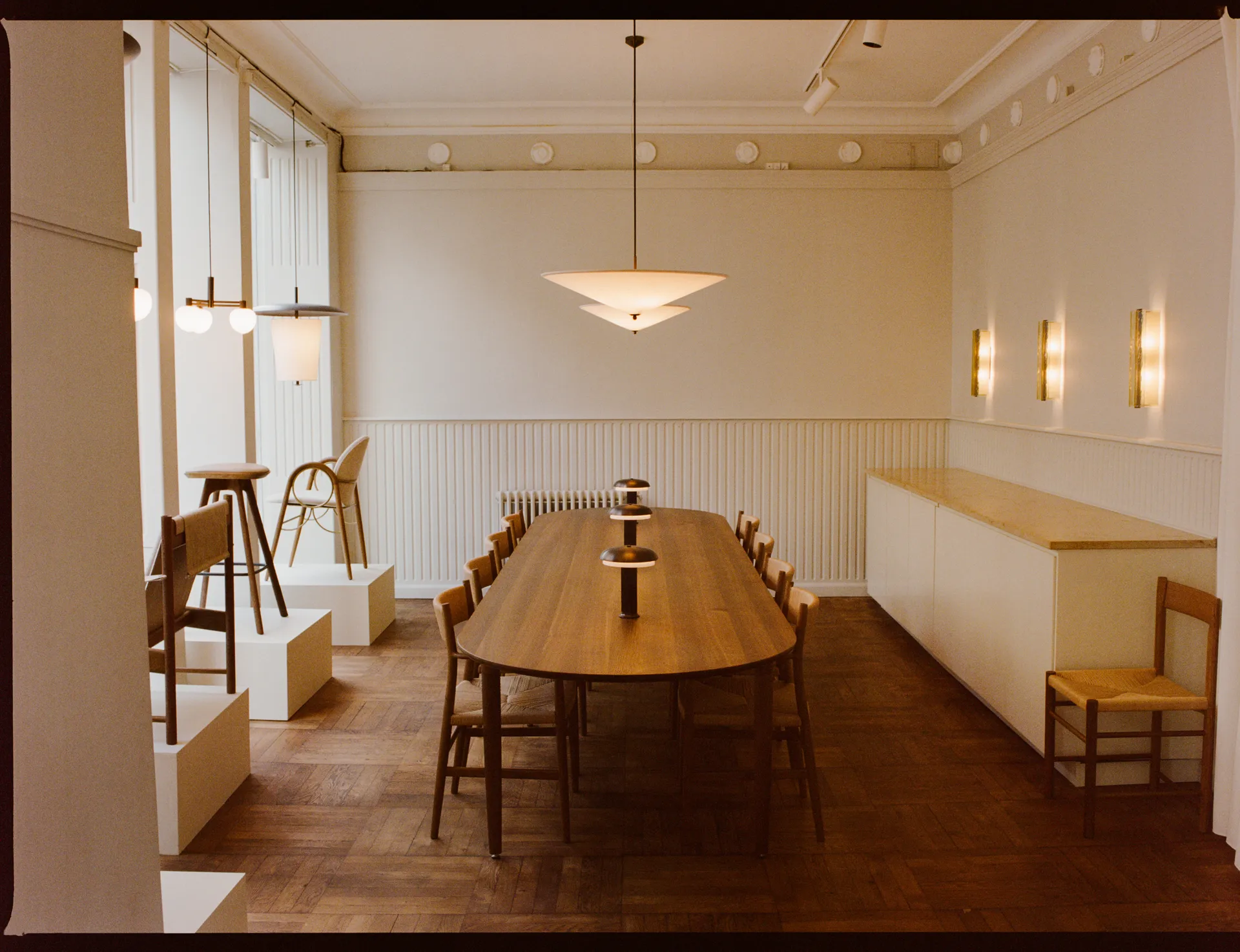 Lampa wisząca Futé 600, Płótno LYFA