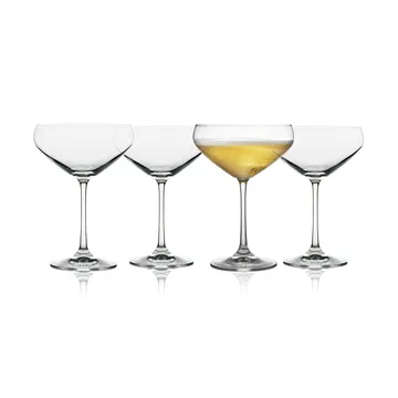 Juvel kieliszki do szampana coupe 340 ml, 4‑pak - Kryształ - Lyngby Glas
