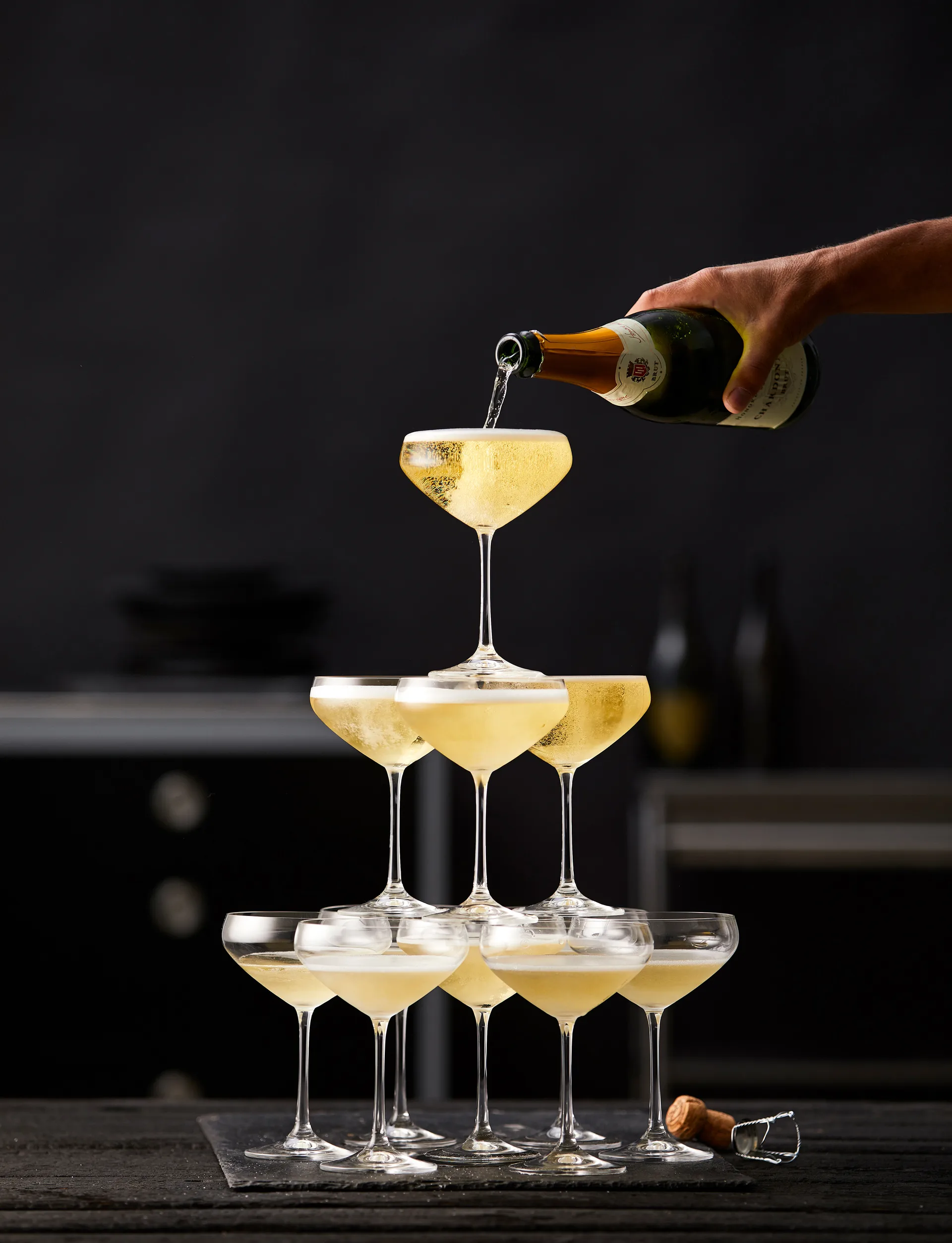 Juvel kieliszki do szampana coupe 340 ml, 4‑pak, Kryształ Lyngby Glas