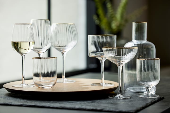 Kieliszek do ginu z tonikiem Palermo Gold 320 ml 4 szt, Przezroczysty - złoty kant Lyngby Glas