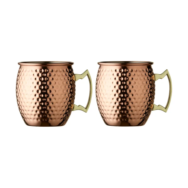 Kufel Moscow Mule 550 ml, 2‑pak - Miedź - Lyngby Glas