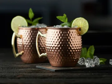 Kufel Moscow Mule 550 ml, 2‑pak - Miedź - Lyngby Glas