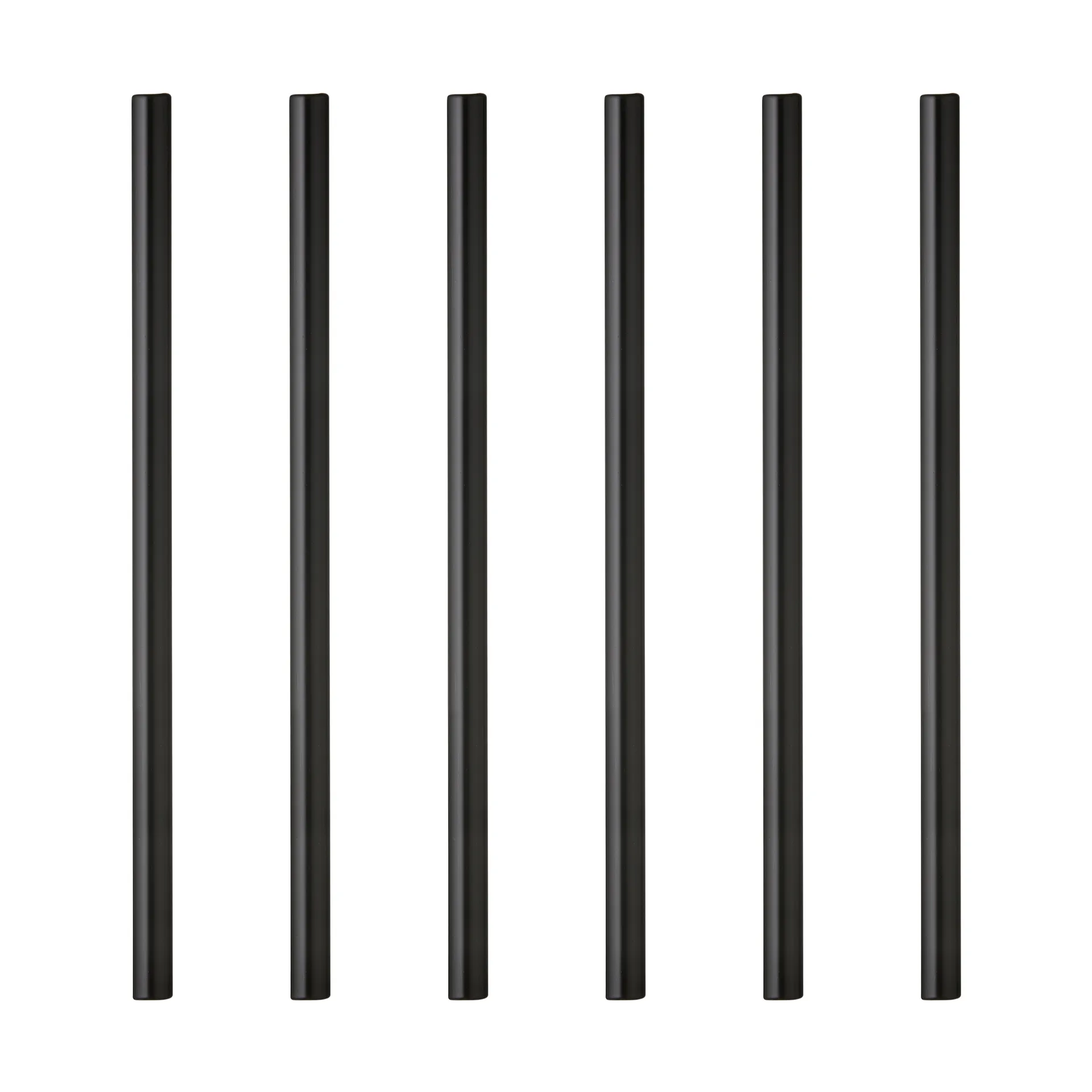 Lyngby słomki 14,5 cm 6 szt, Czarny Lyngby Glas