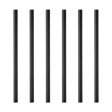 Lyngby słomki 14,5 cm 6 szt - Czarny - Lyngby Glas