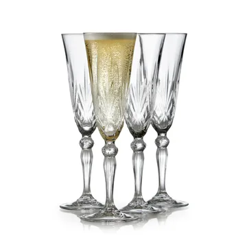 Melodia kieliszki do szampana 160 ml, 4‑pak” - Kryształ - Lyngby Glas