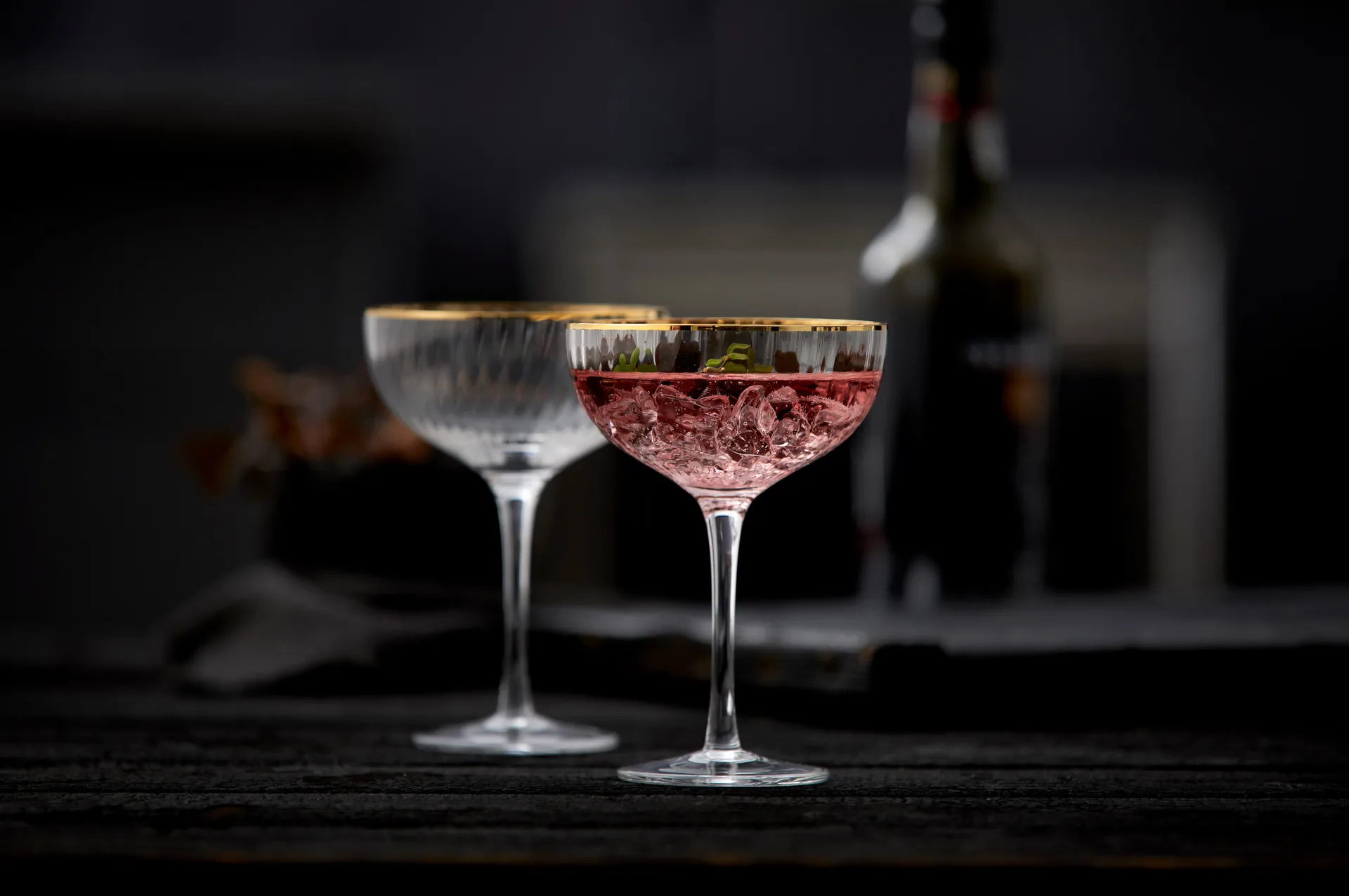 Palermo Gold cocktail kieliszek 315 ml 4 szt. , Jasne-złoty Lyngby Glas