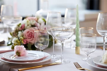Palermo Gold kieliszdąb do czerwonego wina 400 ml 4 szt - Jasne-złoty - Lyngby Glas