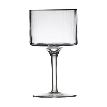 Palermo Gold kieliszki do ginu i toniku 320 ml, 4‑pak - Przezroczysty - złoty kant - Lyngby Glas