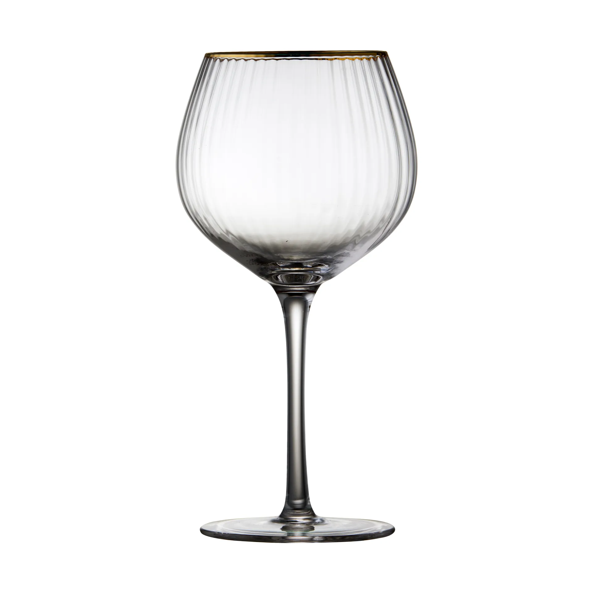 Palermo Gold kieliszki do ginu i toniku 650 ml, 4‑pak, Przezroczysty - złoty kant Lyngby Glas