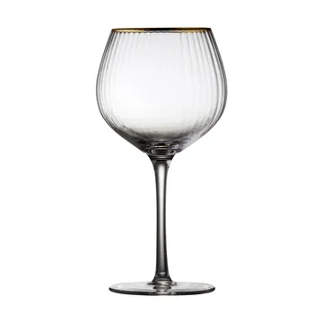 Palermo Gold kieliszki do ginu i toniku 650 ml, 4‑pak - Przezroczysty - złoty kant - Lyngby Glas