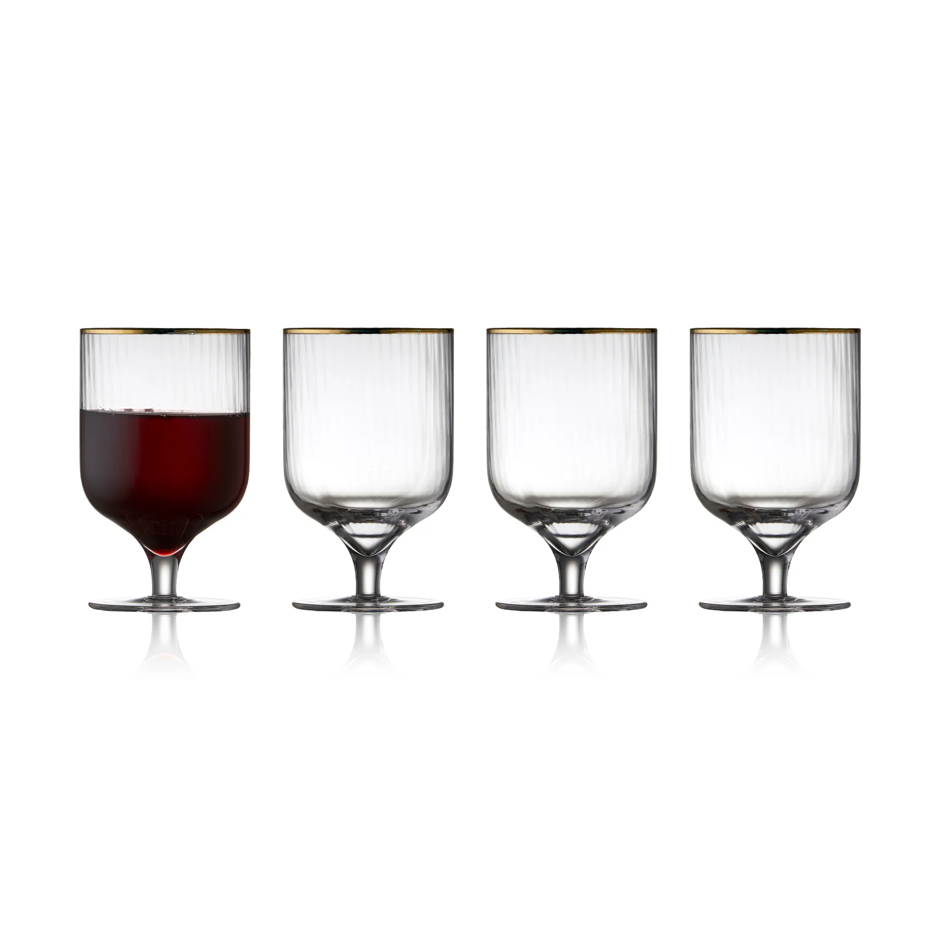 Palermo Gold kieliszki do wina 300 ml, 4‑pak, Jasne-złoty Lyngby Glas
