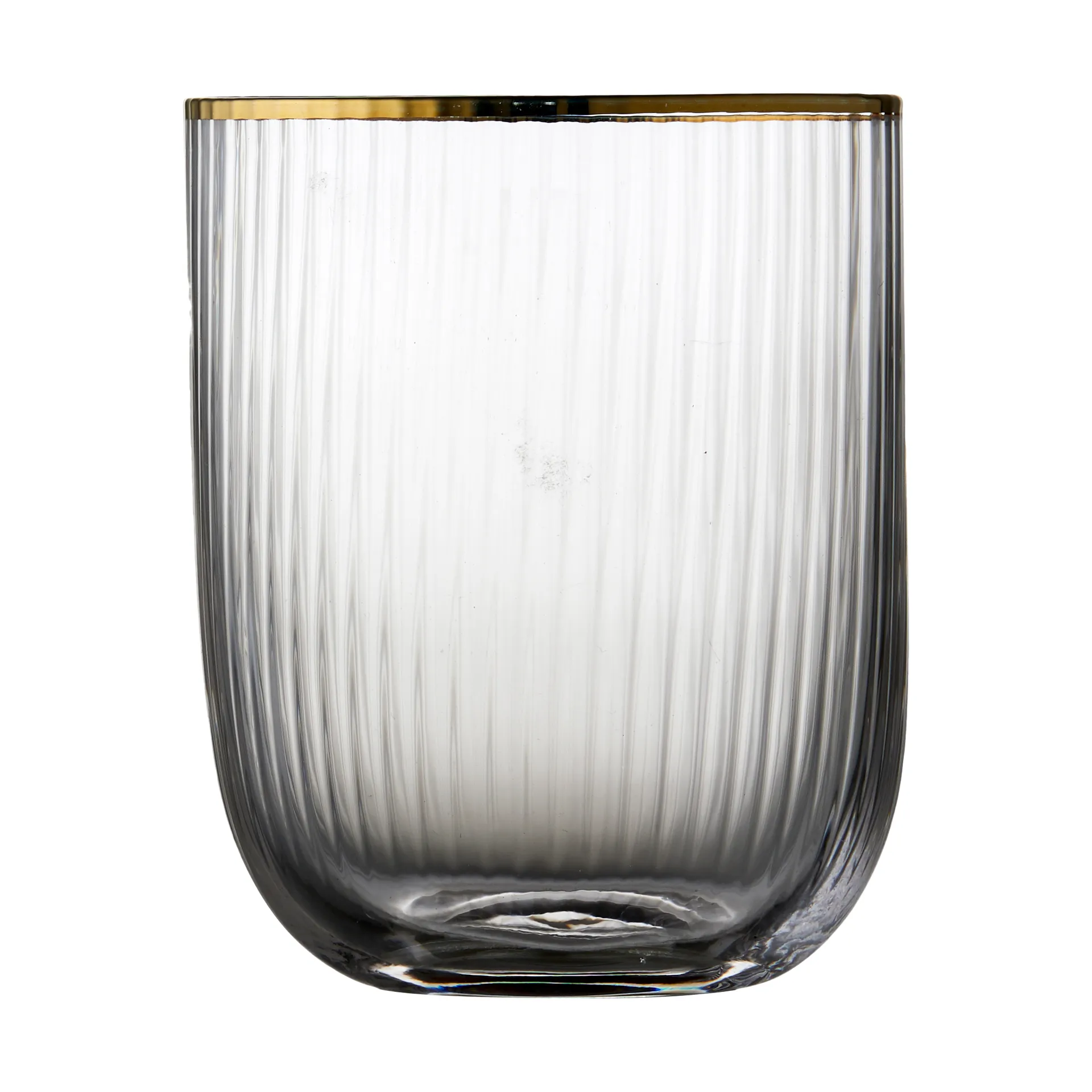 Palermo Gold szklanki do whisky 350 ml, 4‑pak, Przezroczysta - złoty kant Lyngby Glas