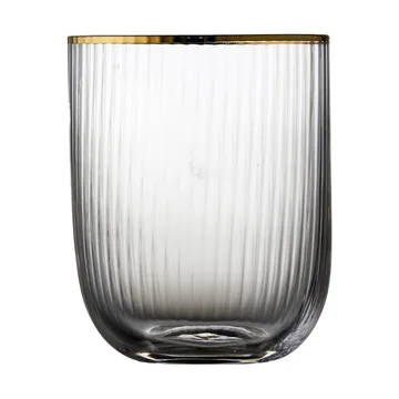 Palermo Gold szklanki do whisky 350 ml, 4‑pak - Przezroczysta - złoty kant - Lyngby Glas