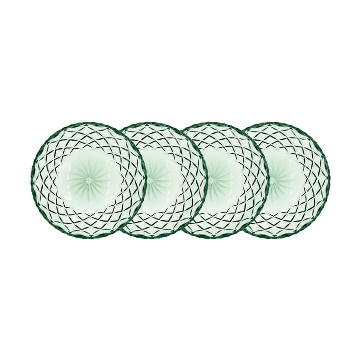 Sorrento mały talerz Ø16 cm 4 szt - Zielony - Lyngby Glas