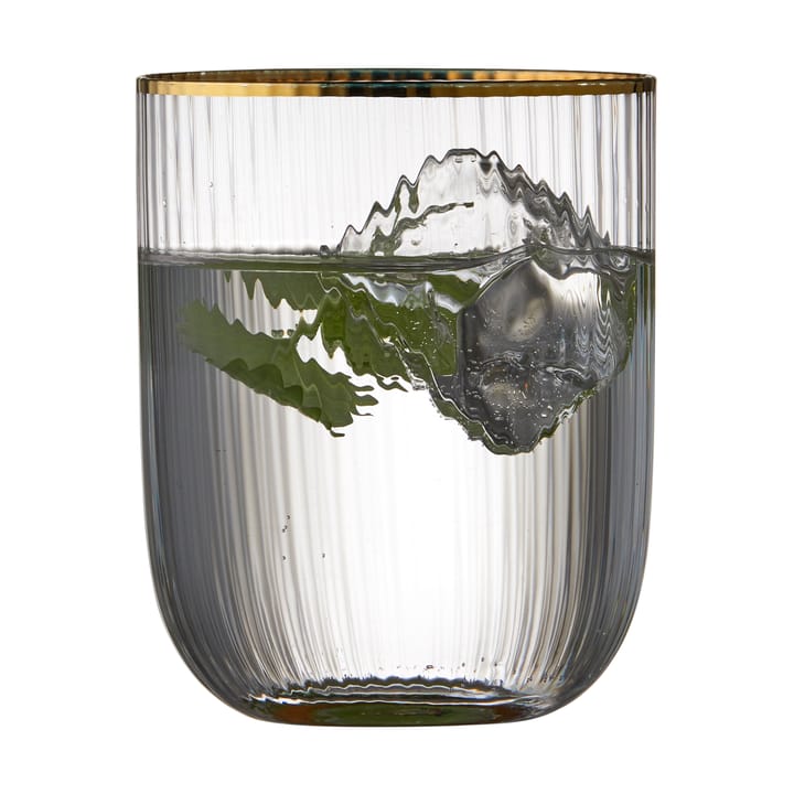 Szklanka Tumbler Palermo Gold 350 ml 4 szt, Przezroczysta - złoty kant Lyngby Glas