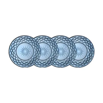 Talerze Sorrento Ø21 cm, zestaw 4 szt. - Niebieski - Lyngby Glas