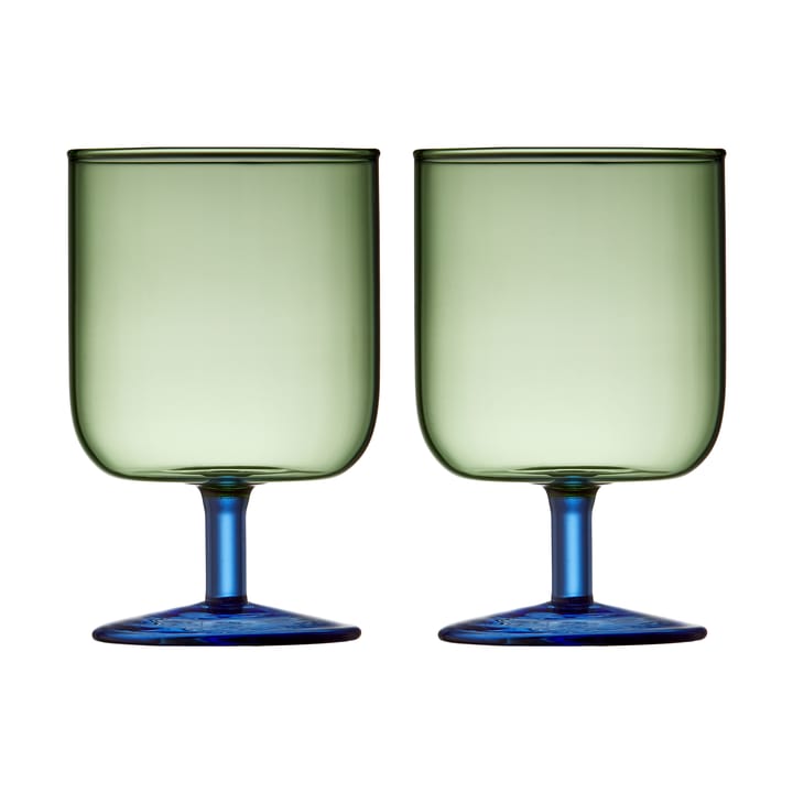 Torino kieliszek do wina 30 cl 2 szt. - Green-blue - Lyngby Glas