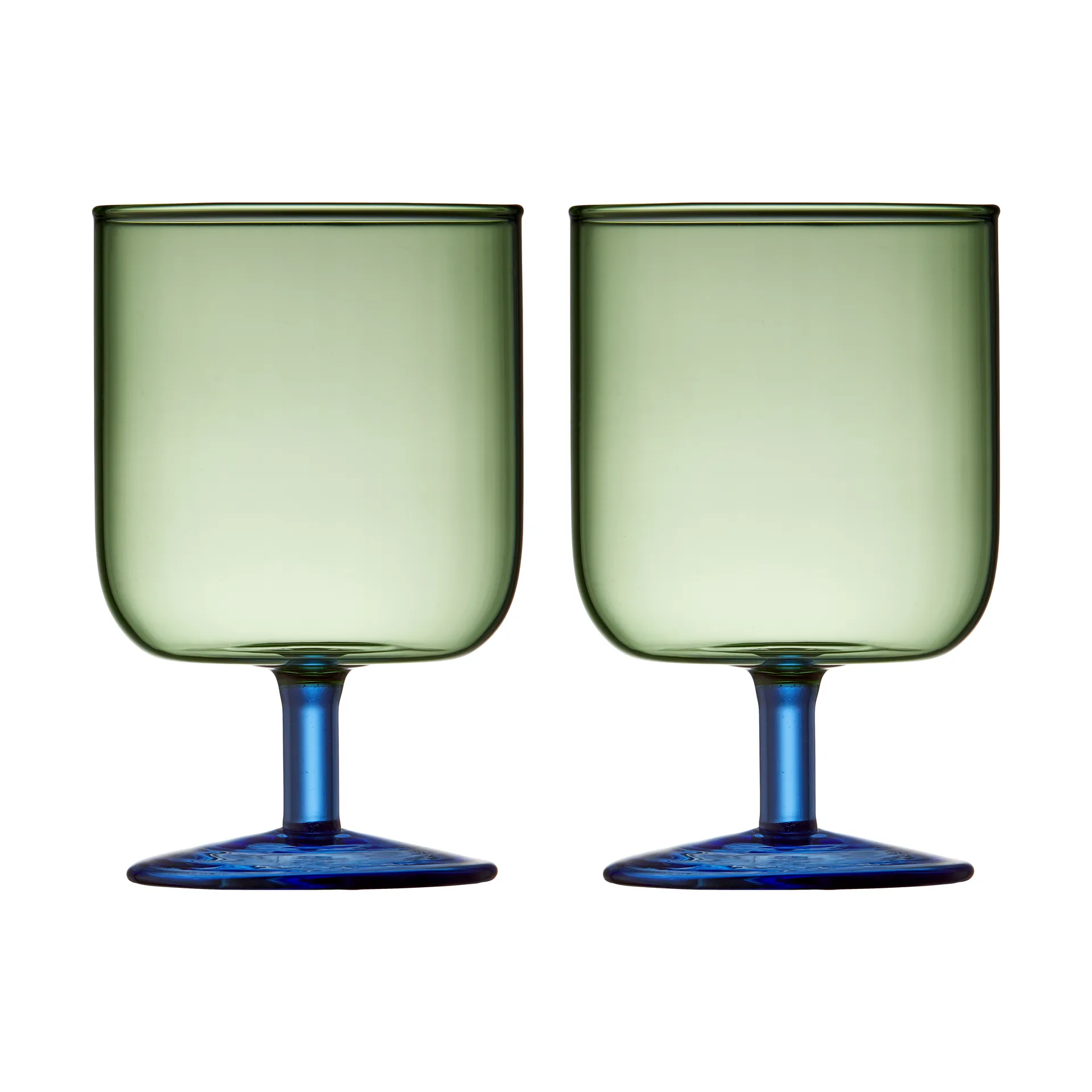 Torino kieliszki do wina 300 ml, 2‑pak, Green-blue Lyngby Glas