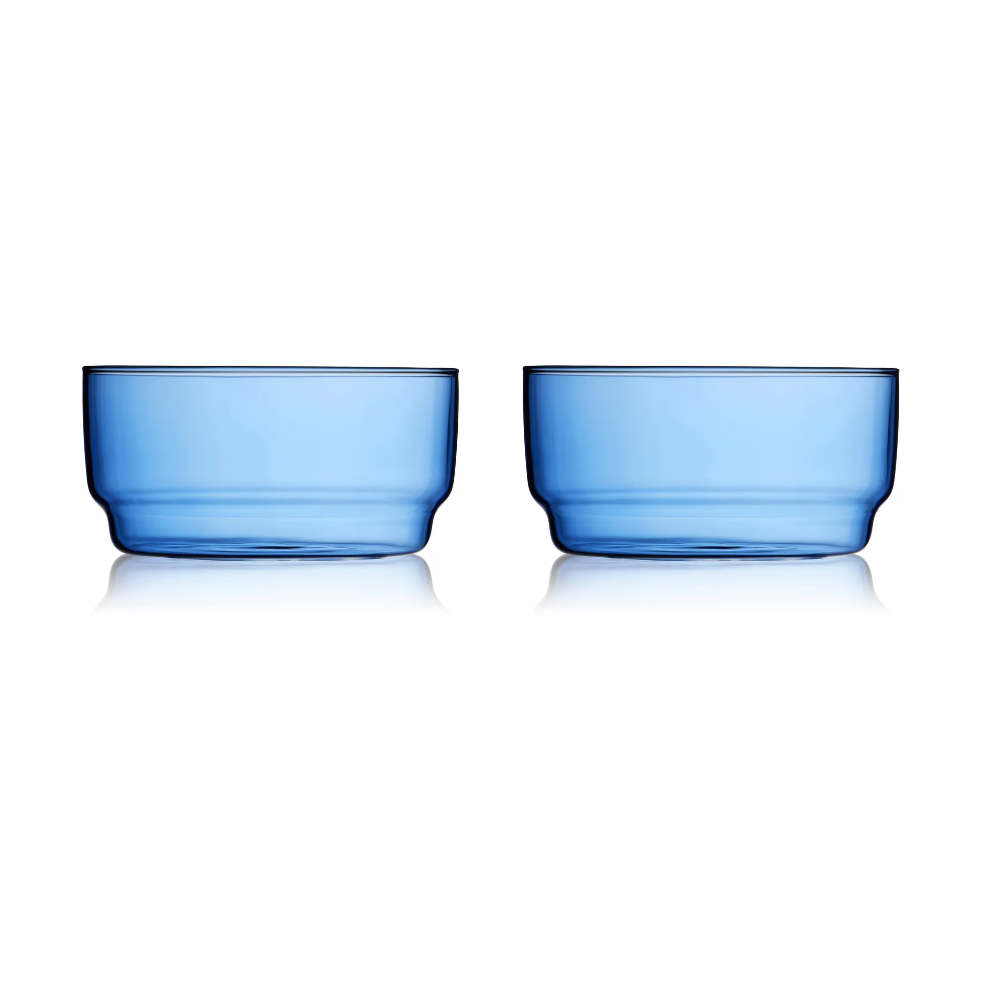 Torino miska 500 ml, 2‑pak, Niebieskie Lyngby Glas