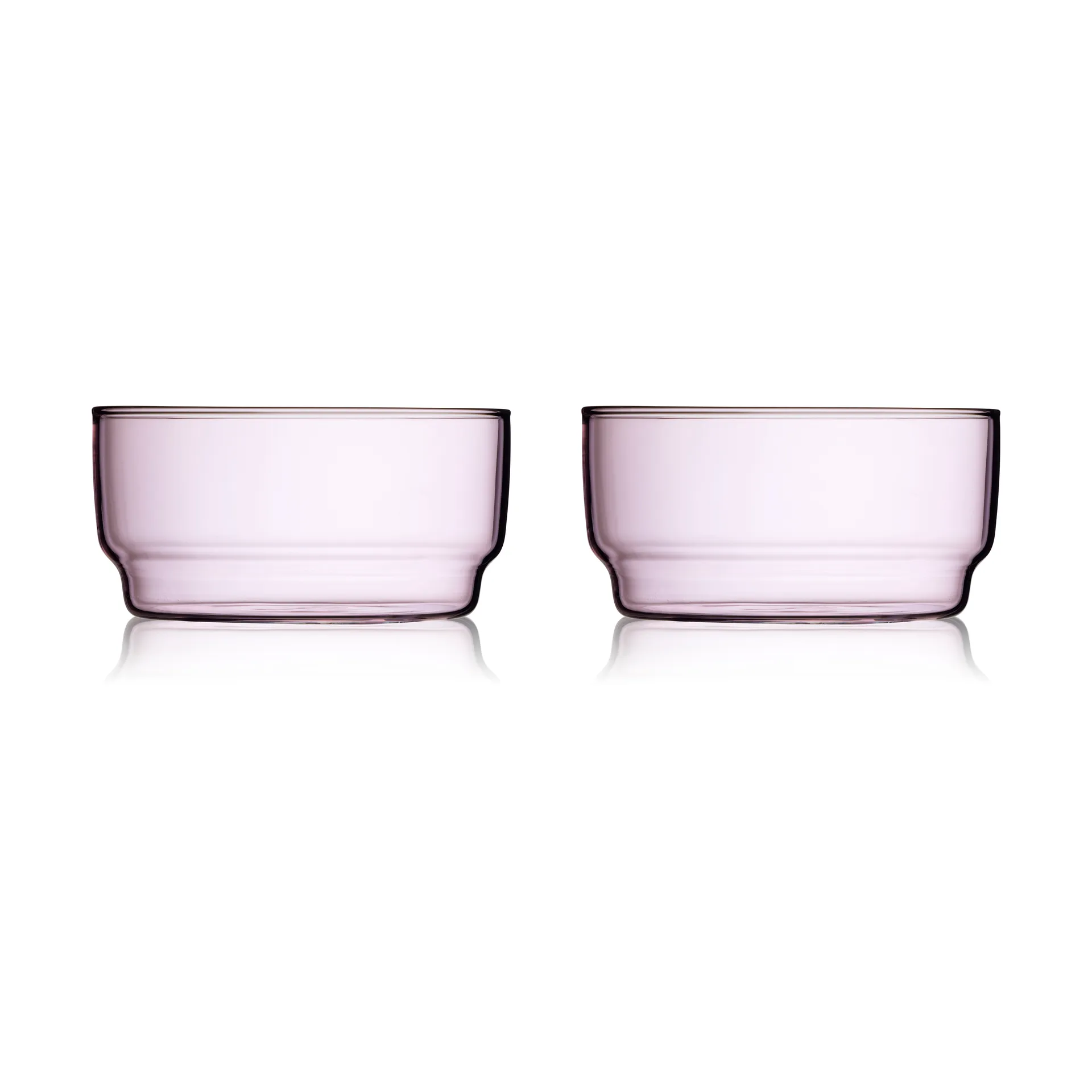 Torino miska 500 ml, 2‑pak, Pink Lyngby Glas