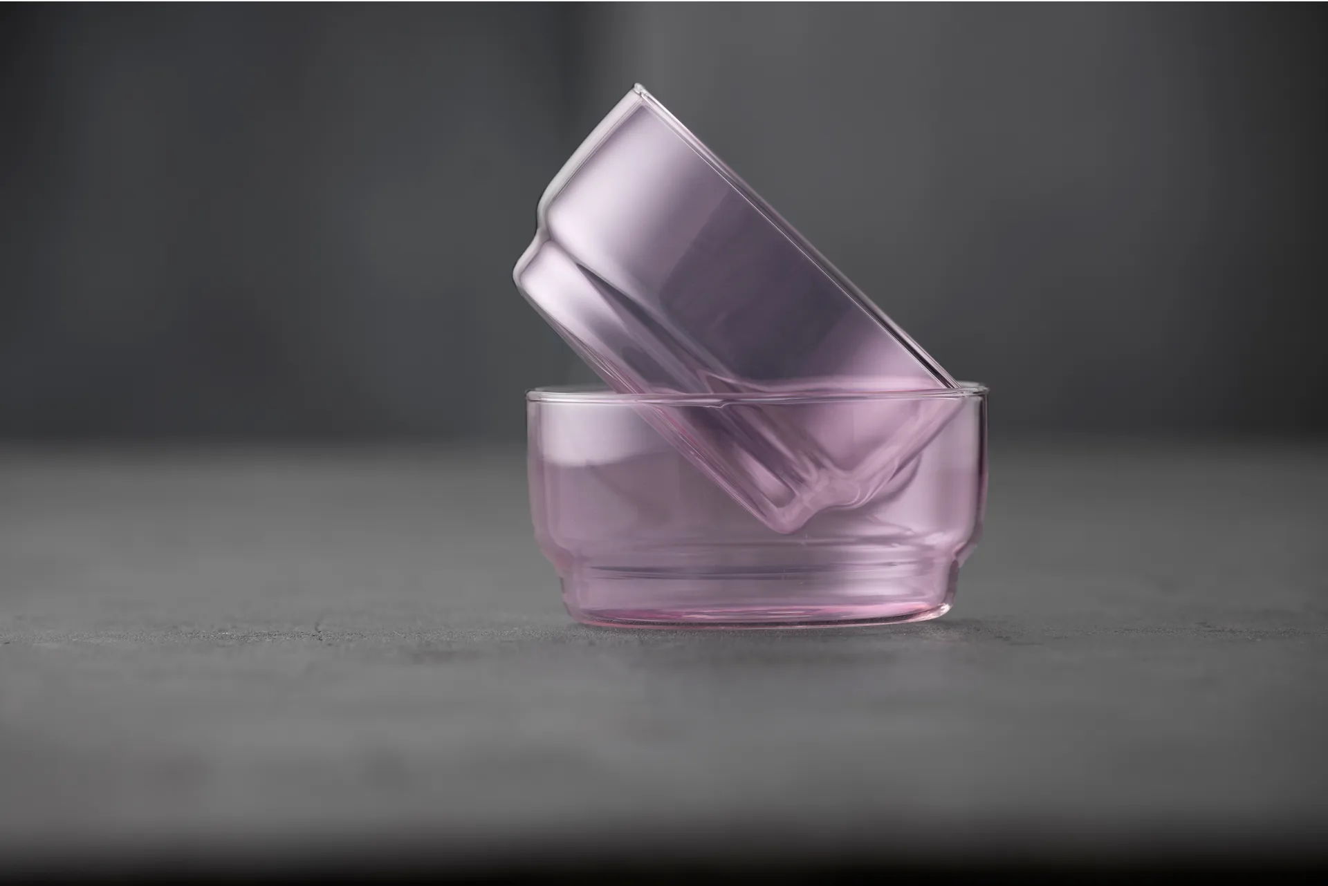Torino miska 500 ml, 2‑pak, Pink Lyngby Glas