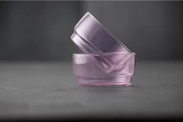 Torino miska 500 ml, 2‑pak - Pink - Lyngby Glas