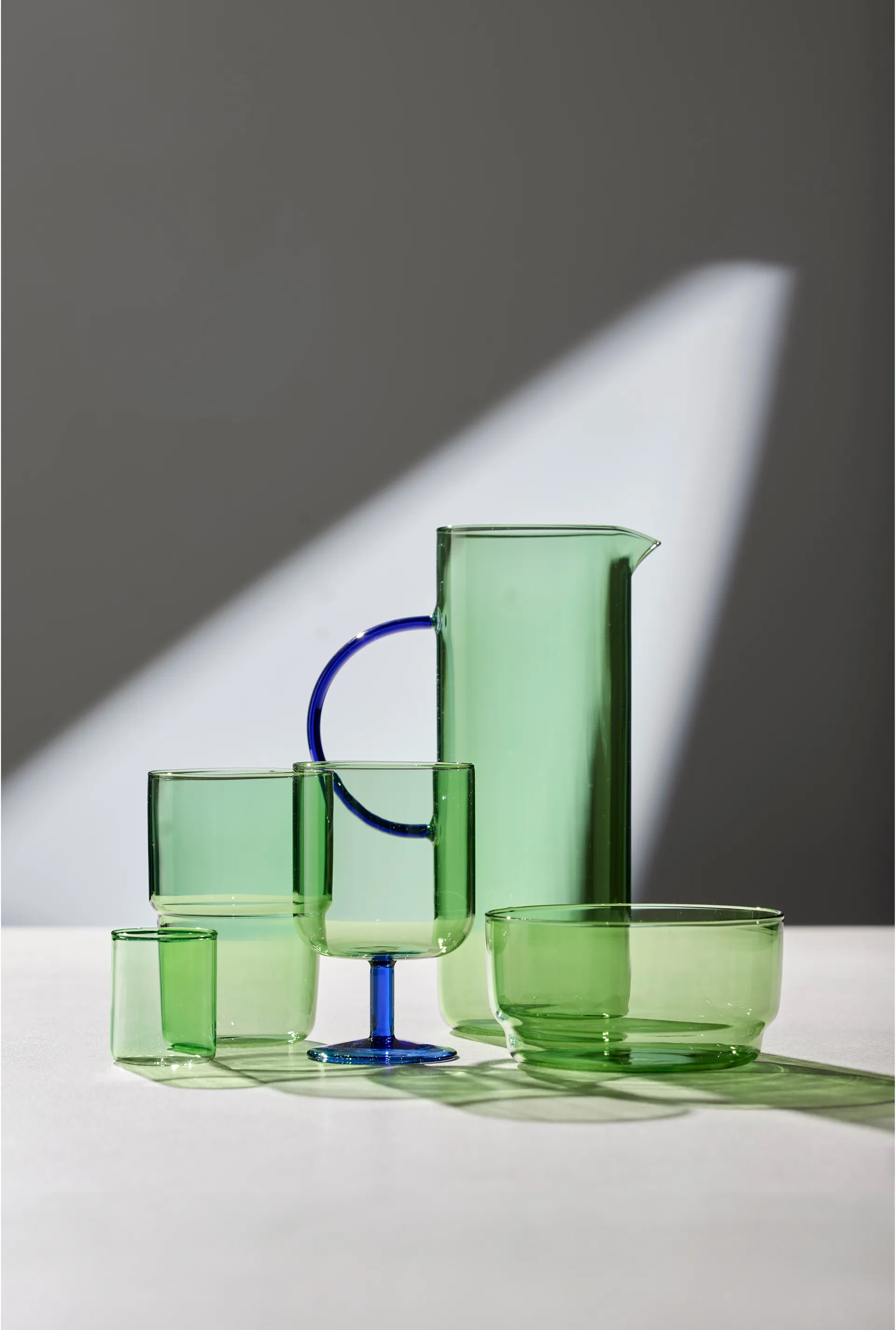 Torino miska 500 ml, 2‑pak, Zielona Lyngby Glas